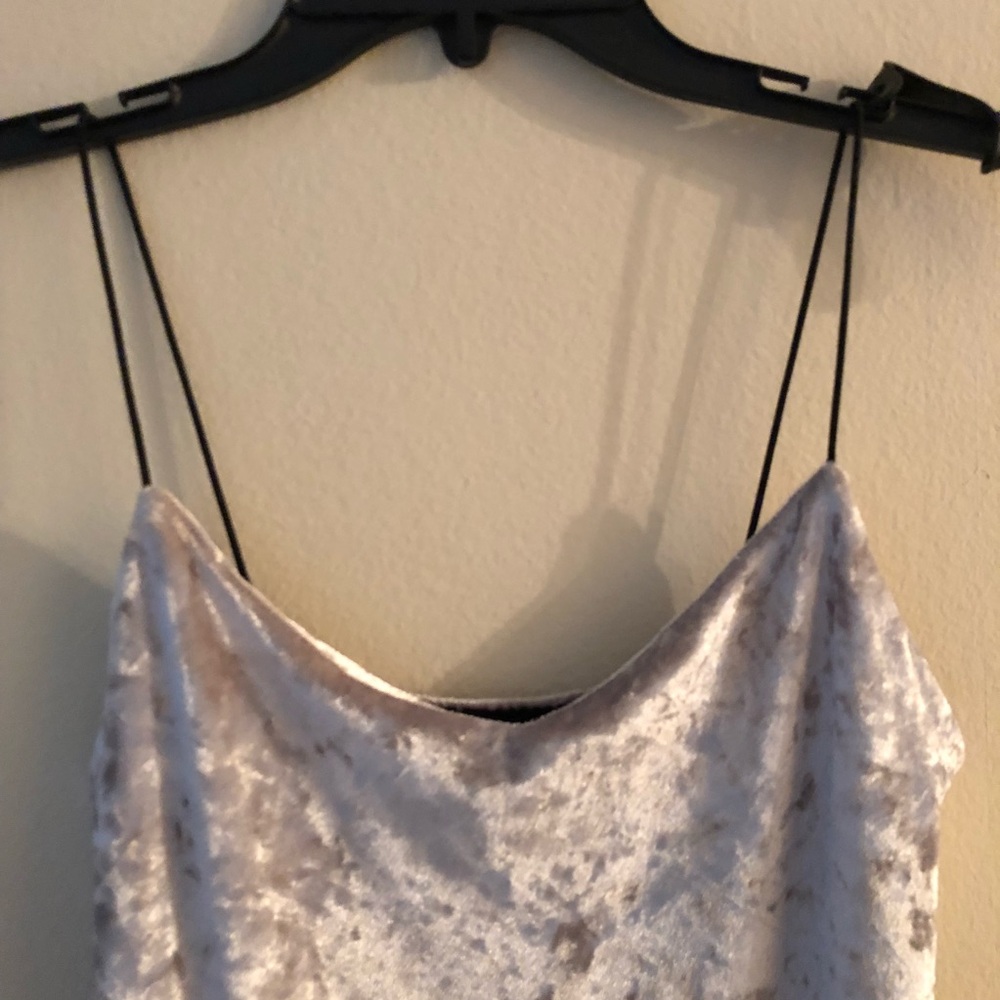 Cream velvet dress - Picture 6 of 8